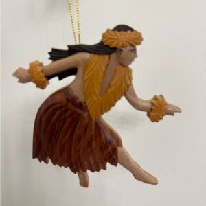 Wood Hula Dancer Ornament